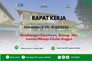 Read more about the article RAPAT KERJA (RAKER) SDIT LUQMAN AL HAKIM YOGYAKARTA SEMESTER II TAHUN PELAJARAN 2023/2024