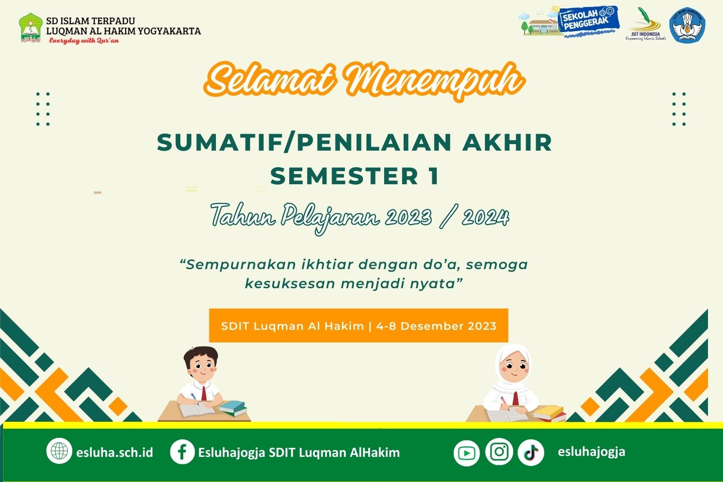 You are currently viewing SUMATIF AKHIR SEMESTER (SAS) DAN PENILAIAN AKHIR SEMESTER (PAS) I / GANJIL TAHUN PELAJARAN 2023/2024