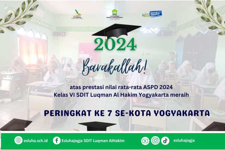 Read more about the article SDIT LUQMAN AL HAKIM YOGYAKARTA BERHASIL RAIH PERINGKAT KE-7 DALAM ASPD TAHUN AJARAN 2023/2024 TINGKAT KOTA YOGYAKARTA