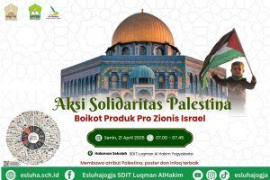 Read more about the article AKSI SOLIDARITAS PALESTINA DI SDIT LUQMAN AL HAKIM YOGYAKARTA: “Boikot Produk Pro-Zionis, Bentuk Kepedulian dan Pembelaan terhadap Palestina”