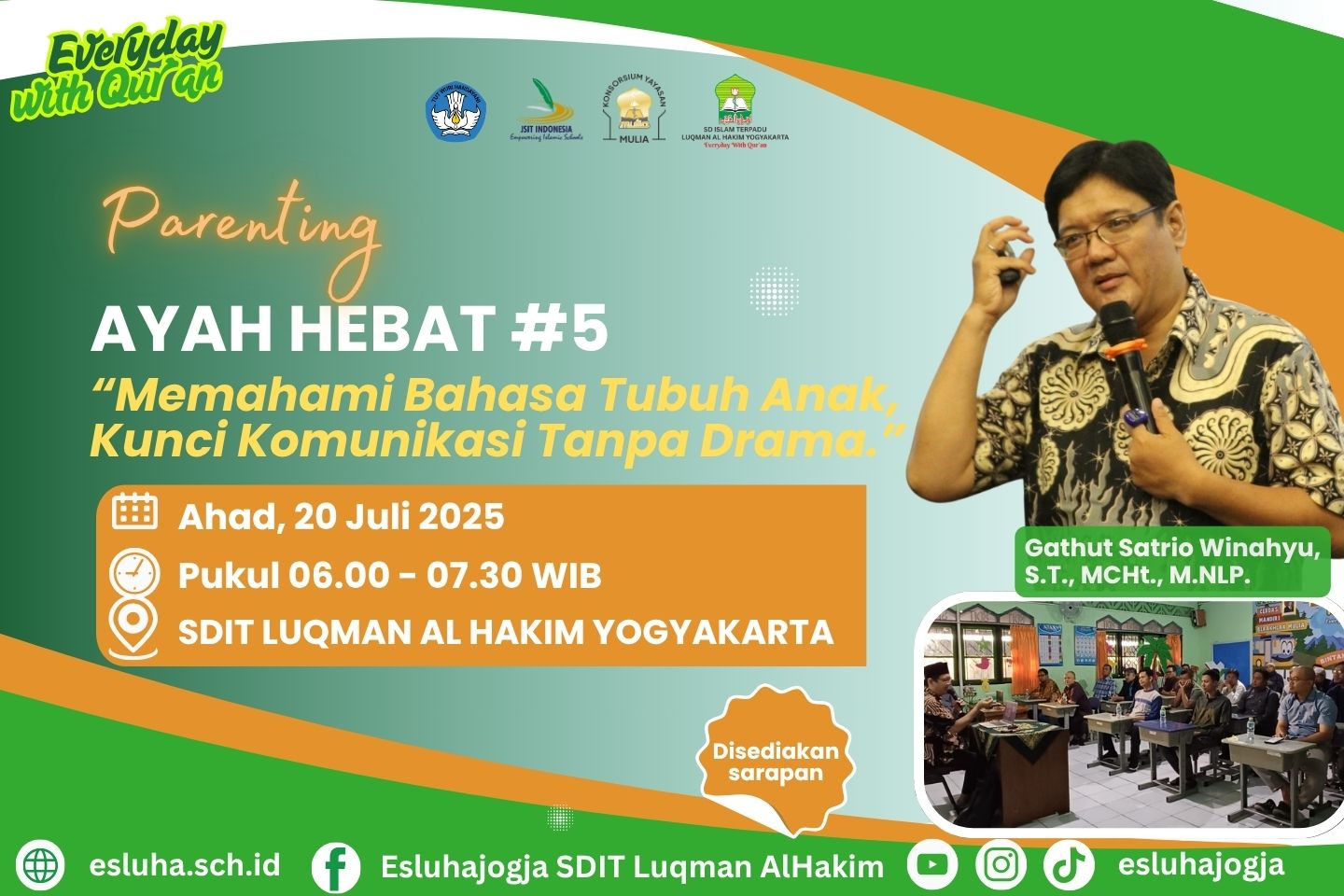 You are currently viewing Ayah Hadiri Parenting di ESLUHA, Belajar Bahasa Tubuh Anak