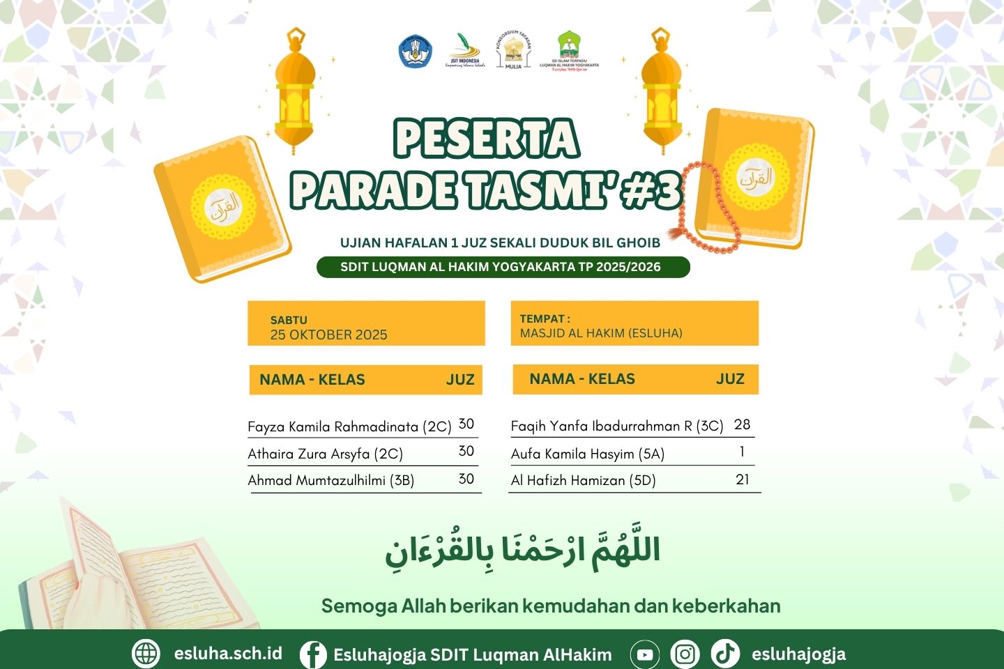 You are currently viewing PARADE TASMI’ #3 BULAN OKTOBER KEMBALI DIGELAR